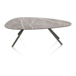 Minato, table basse 100 x 60 cm. - Gris clair