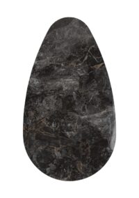 Nyla, Salontafel 2 delig, keramiek antraciet, poot steelbrown - Afbeelding 2