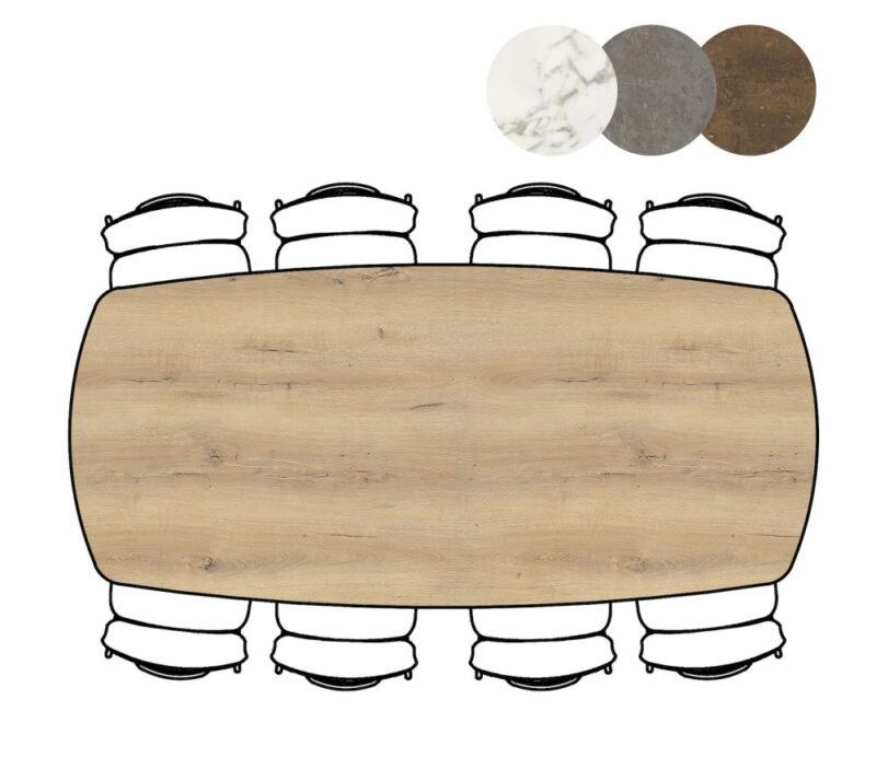Masura, Eetkamertafel Ovaal - 240 X 110 Cm - Eiken - Afbeelding 2
