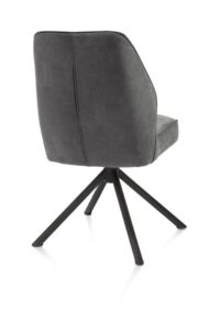 Bell, eetkamerstoel - zwart frame recht - draaibaar - pocket - stof Calabria - Antraciet - Afbeelding 3