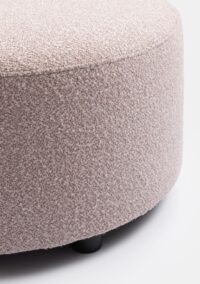 BeautiQ - Vero poef - rond 34cm - Roze - Afbeelding 2