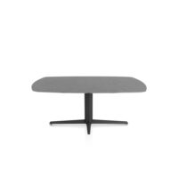 Saluti, eetkamertafel ovaal 180 X 105 cm. - centrale teenpoot - rough off black - Antraciet