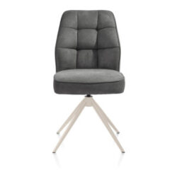 Bell, eetkamerstoel - creme frame - draaibaar - relax - pocket - stof Calabria - Antraciet