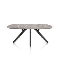 Minato, eetkamertafel - ovaal - 240 x 110 cm. - Lichtgrijs