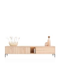 Trenton, Lowboard 270 cm. - 2-deuren + 2-laden + 1-niche - natural