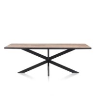 Avalox, table 230 x 98 cm - couleur driftwood - centrale pied