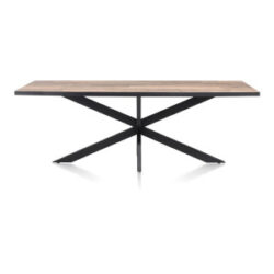 Avalox, eetkamertafel 230 x 98 cm - kleur driftwood - centrale poot