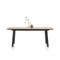 Avalox, table de bar &agrave; rallonge 190 (+ 60) x 98 cm - couleur natural - 4 pied