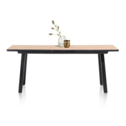 Avalox, table de bar &agrave; rallonge 190 (+ 60) x 98 cm - couleur natural - 4 pied