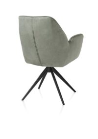 Bell, armstoel - zwart frame - draaibaar - pocket - stof Calabria - Olijf - Afbeelding 3