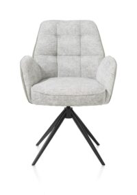 Bell, armstoel - zwart frame - draaibaar - pocket - combi Calabria/Vada - Olijf