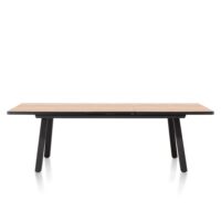 Avalox, uitschuiftafel 190 (+ 60) x 98 cm - kleur naturel - 4 poot