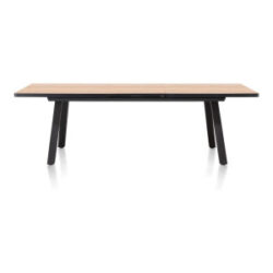 Avalox, table &agrave; rallonge 190 (+ 60) x 98 cm - couleur natural - 4 pied