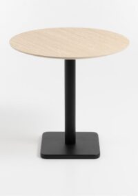 Brest bistrotafel Travertine D80cm - zwart