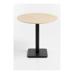 Brest bistrotafel Travertine D80cm - zwart