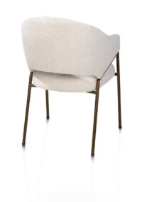 Noel, armstoel, incl. pocketvering, stof Sevilla creme, frame steelbrown - Creme - Afbeelding 2