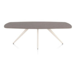 Saluti, table ovale 240 x 110 cm. - 4 pieds - cr&egrave;me - Lava