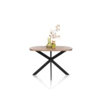 Pavarotti, table 130 x 110 cm - oval - pied central metal