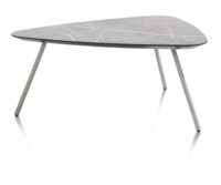 Niora, salontafel 85 x 77 cm - HPL marmer licht grijs - Silk grey - Afbeelding 2
