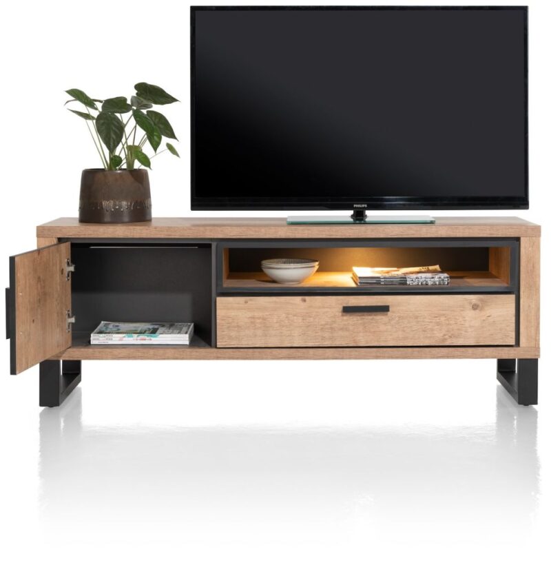 Pavarotti, Buffet Bas 150 Cm - 1-Porte + 1-Tiroir + 1-Niche (+ Led) - Image 3