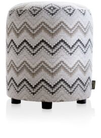 BeautiQ - Lush pouf - ronde 42 cm - Anthracite