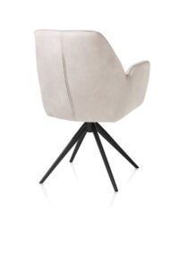 Bell, armstoel - zwart frame - draaibaar - pocket - stof Calabria - Kiezel - Afbeelding 3