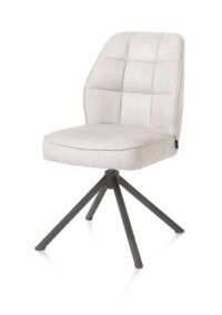 Bell, eetkamerstoel - grafiet frame recht - draaibaar - pocket - stof Calabria - Kiezel - Afbeelding 2