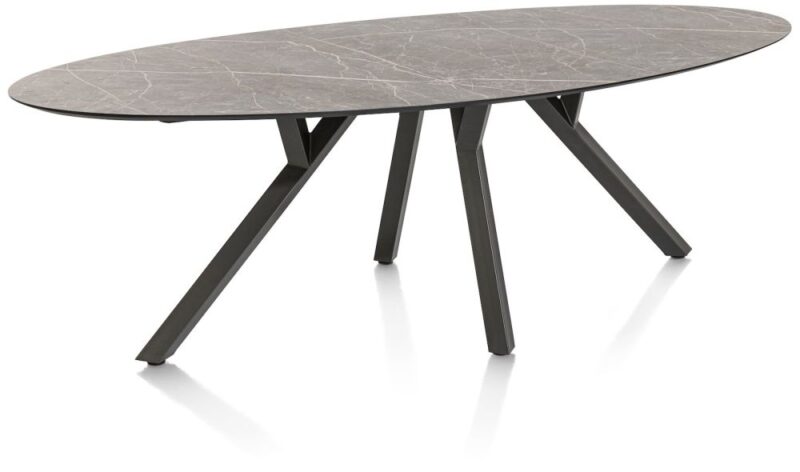 Minato, Table - Ellipse - 240 X 110 Cm. - Gris Clair - Image 3