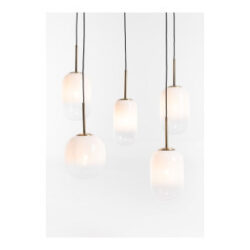 Milky hanglamp 5*E27 - Wit
