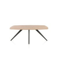 Arvada, Table à manger 190 x 100 cm, ovale, 4 pieds - Metal graphite