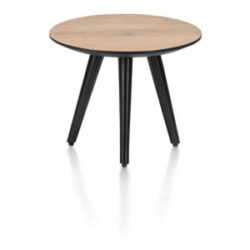 Maze, table basse ronde 40 cm - hauteur 32 cm - Railway brown