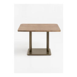 Brest table de bistrot vintage oak 120x75cm - Or