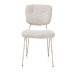 June, chaise + ressorts ensaches - pi&eacute;tement RAL 7044 - silk grey + tissu Luton
