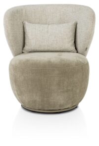 Solee, fauteuil - 360 draaibaar - incl. lende-kussen - combi stof Luton & Cadiz - frame tone in tone - Groen