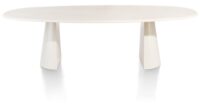 Lund, table ovale 270 x 120 cm. - stone-skin - pied cone - Nebbia - Image 2