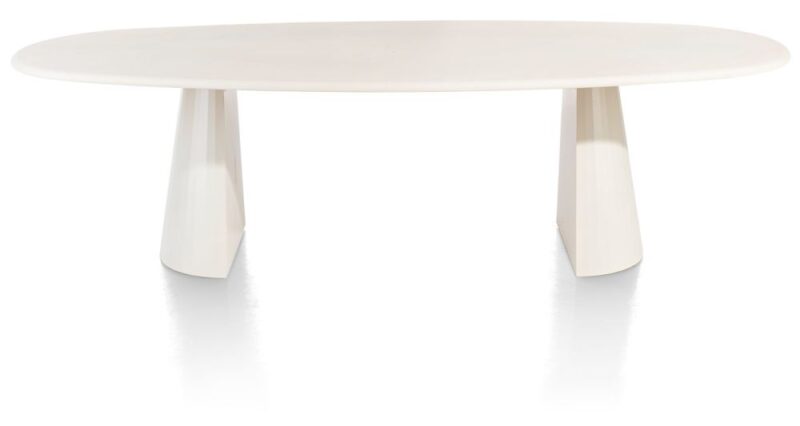 Lund, Table Ovale 270 X 120 Cm. - Stone-Skin - Pied Cone - Nebbia - Image 2
