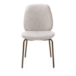 Fae, chaise - 4 pieds - steelbrown - tissu Bellini - Caillou