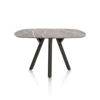 Minato, table de bar - ovale - 200 x 105 cm. (hauteur: 92 cm.) - Gris clair