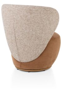 Solee, fauteuil - pivotante - coussin lombaire inclus - combinaison tissu Luton & Cadiz - cuivre - Image 3