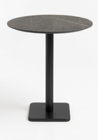 Brest table de bar marble onyx D80cm - Noir
