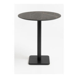 Brest table de bar marble onyx D80cm - Noir