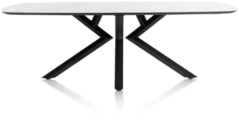 Masura, Eetkamertafel Ovaal - 240 X 110 Cm - Wit - Afbeelding 3