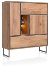 Trapani, highboard 120 cm - 2-deuren + 2-laden + 2-niche (+ LED) - Afbeelding 2