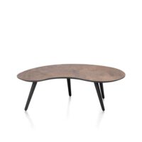 Maze, table basse 100 x 59 cm - forme haricot - hauteur 32 cm - Rouille