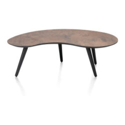 Maze, table basse 100 x 59 cm - forme haricot - hauteur 32 cm - Rouille