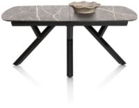 Minato, uitschuiftafel - ovaal - 180 (+ 60) x 110 cm. - Lichtgrijs - Afbeelding 2