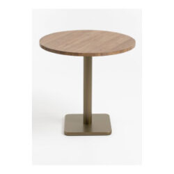 Brest bistrotafel vintage oak D80cm - Goud