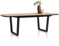 Avalox, uitschuiftafel ovaal 190 (+ 60) x 110 cm - kleur oak natural vintage - V poot - Afbeelding 2