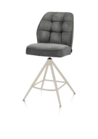 Bell, barstoel - creme frame - draaibaar - pocket - stof calabria - Antraciet - Afbeelding 2