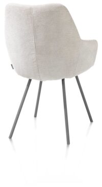 Odin, armstoel - graphiet frame - stof Vada - ivoor - Afbeelding 2